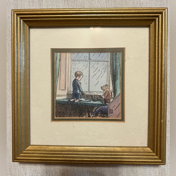Other - Disney Classic Winne The Pooh 100 Acre Wood Framed Art Print 6”x 6”